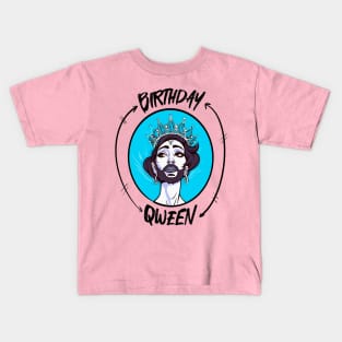 Birthday Qween Design Kids T-Shirt